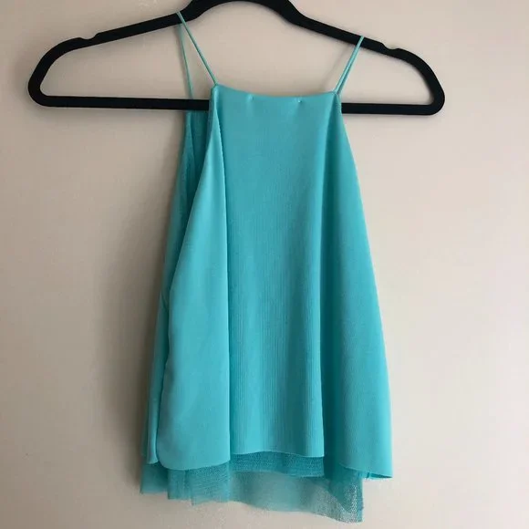 Zara Sleeveless Blouse in Aqua | Size Small - Picture 5 of 8